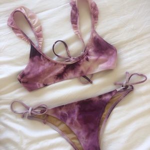 Purple Tie-Dye Bikini Set